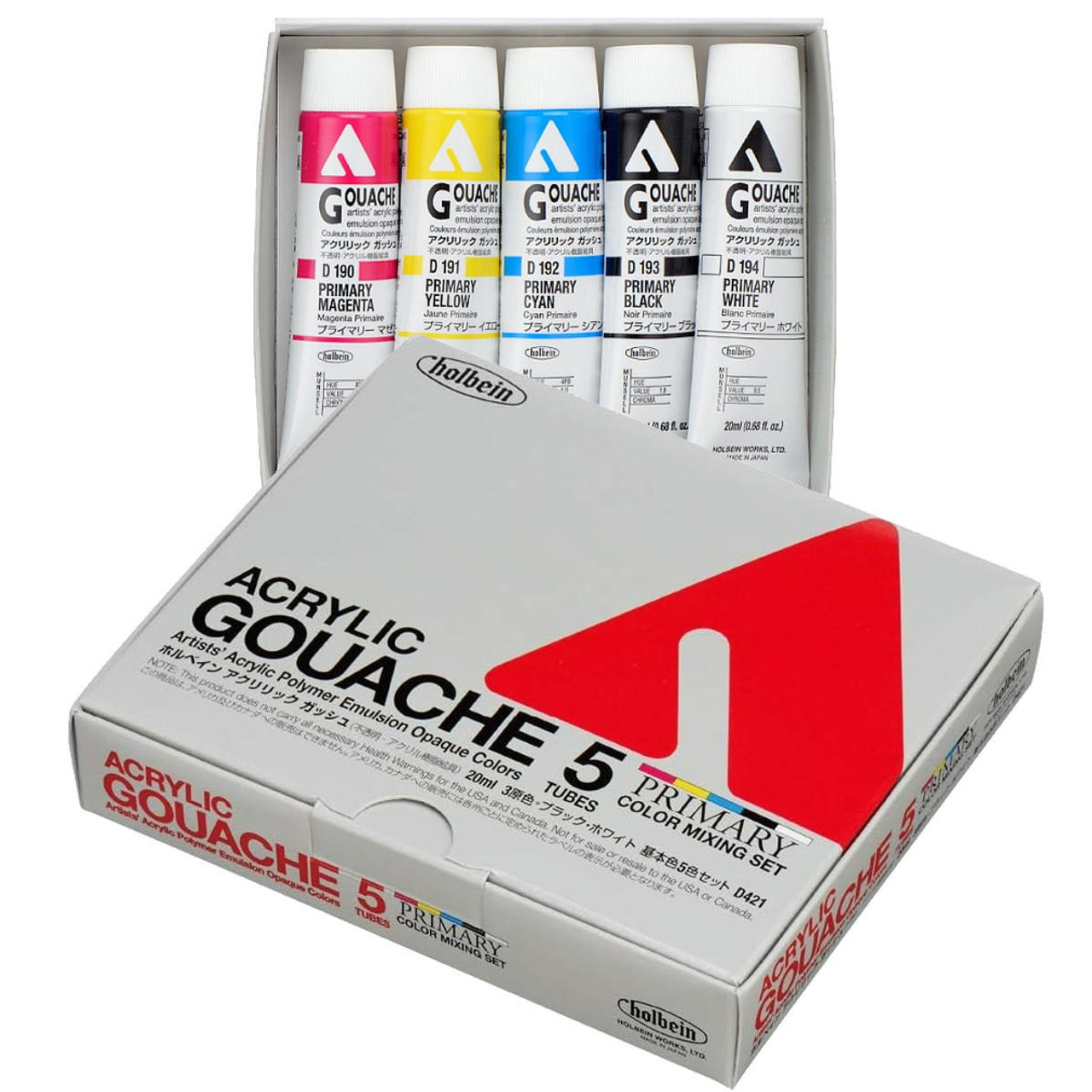 Holbein Acryla Gouache 5-Color 20ml Mixing Colors Set – ARCH Art Supplies