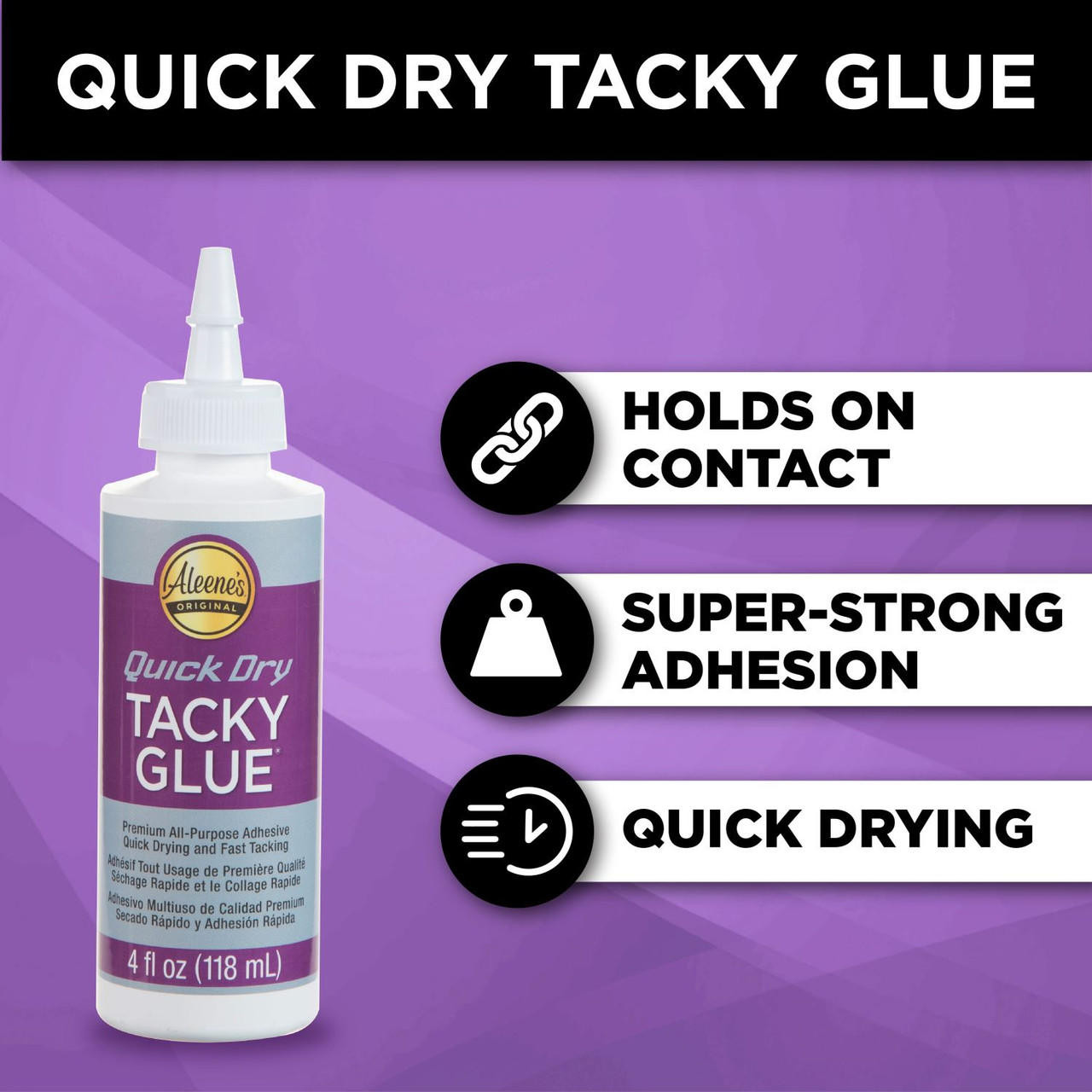 Aleene's Original Quick Dry Tacky Glue, Premium All-Purpose Adhesive, Quick  Drying & Fast Tacking, 4oz Bottle - Sam Flax Atlanta