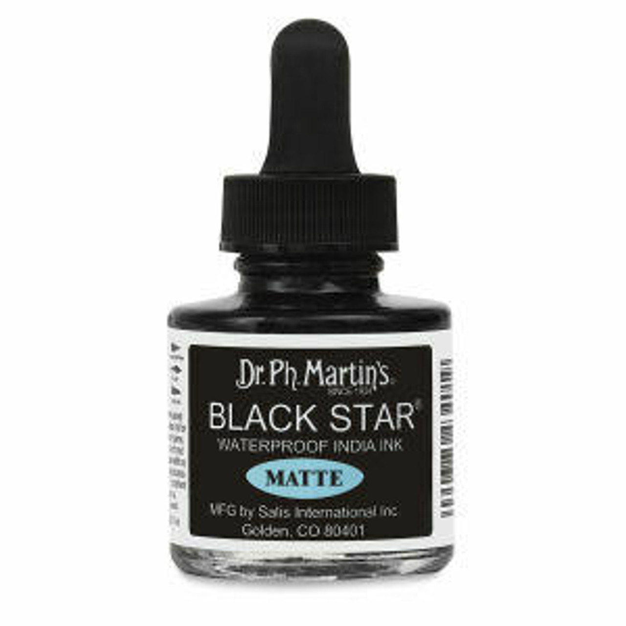 Dr. Ph. Martin's Black Star India Ink - Matte, 1 oz