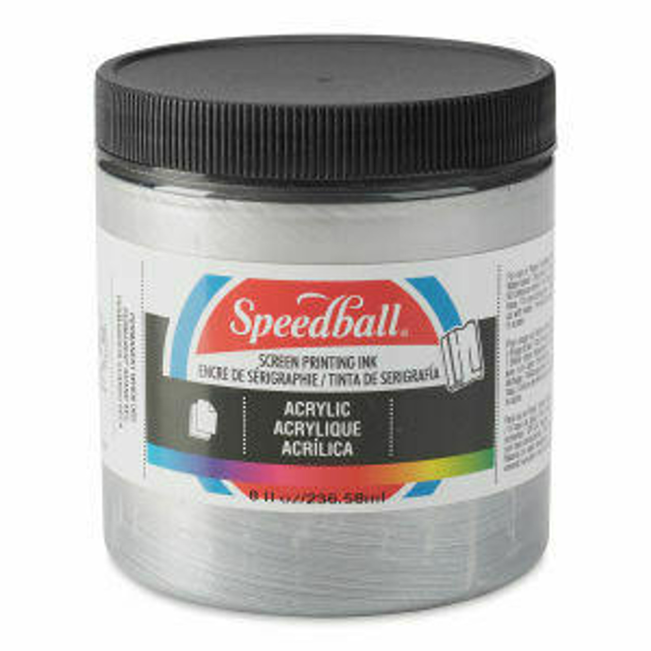 Speedball Opaque Fabric Screen Printing Ink 8 oz. Silver