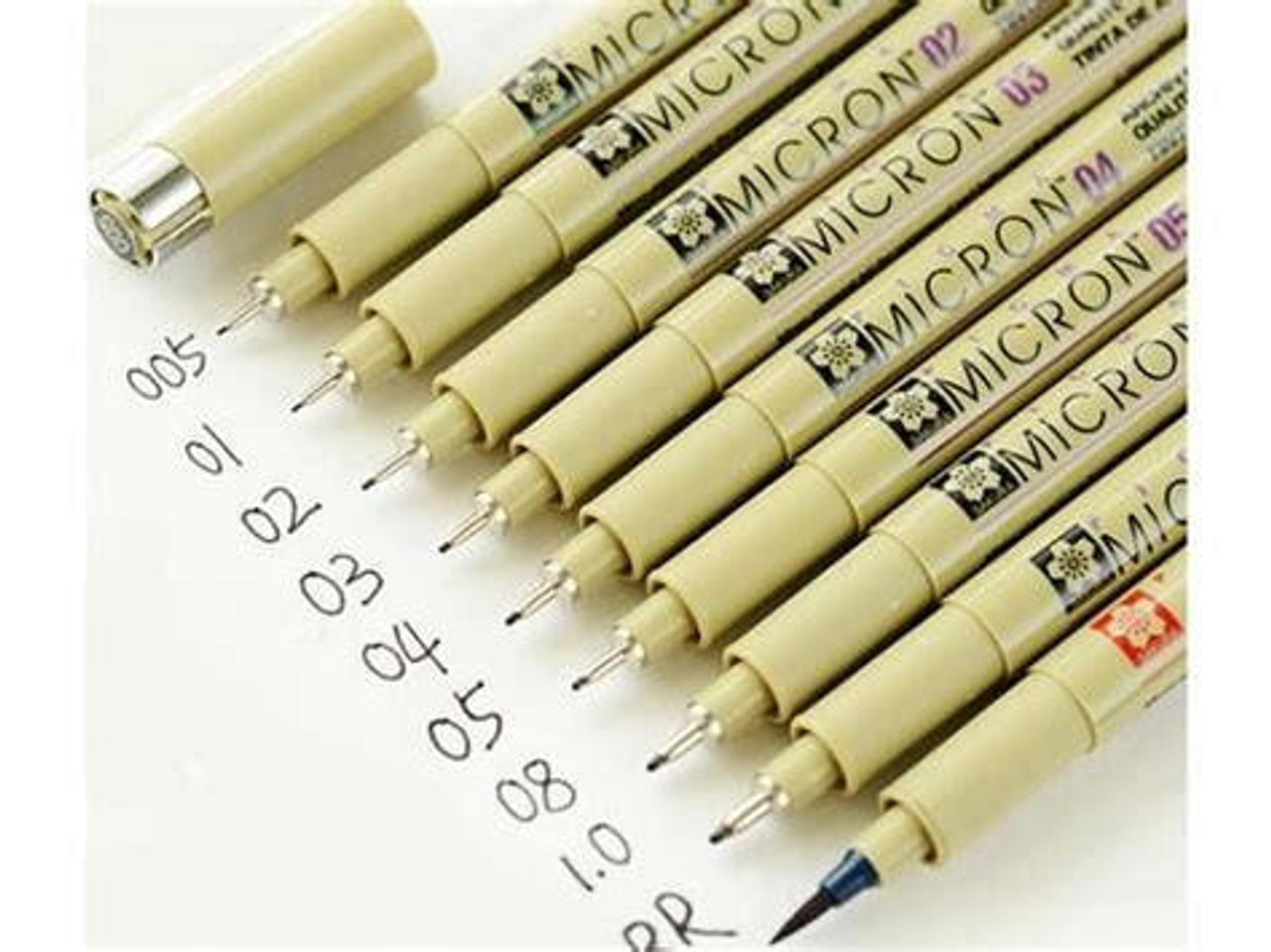 Sakura Pigma Professional Archival Ink Brush Pens, 6 Set, Black, 6 Pack