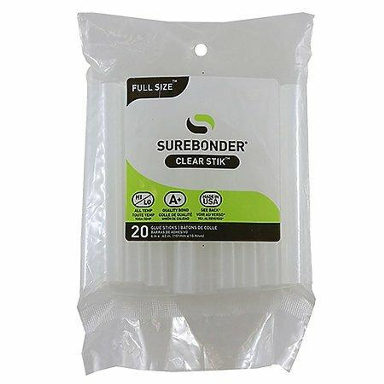SureBonder Clear Stik, All-Temperature Glue Sticks, 20/Pkg, Full Size,  4x.43 - Sam Flax Atlanta