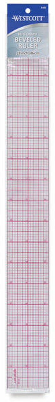 C-THRU B-85 by Westcott 2 x 18 Inch 8ths Graph Beveled Ruler