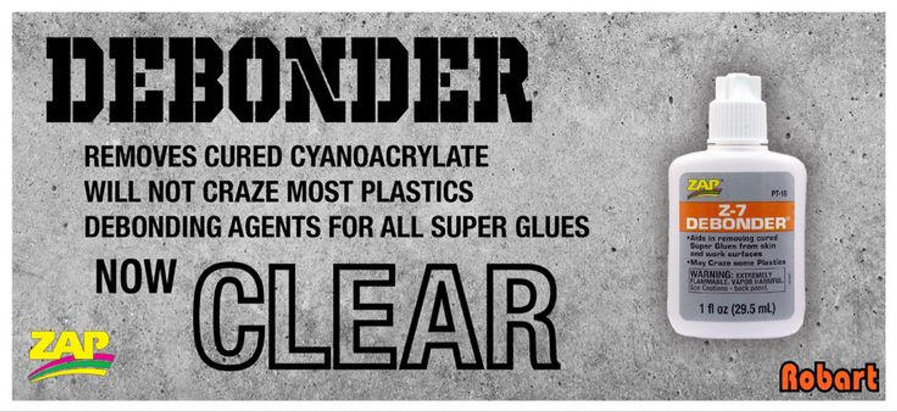 Zap Z-7 Debonder, Aids in Removing Cured Super Glue, 1oz Bottle - Sam Flax  Atlanta