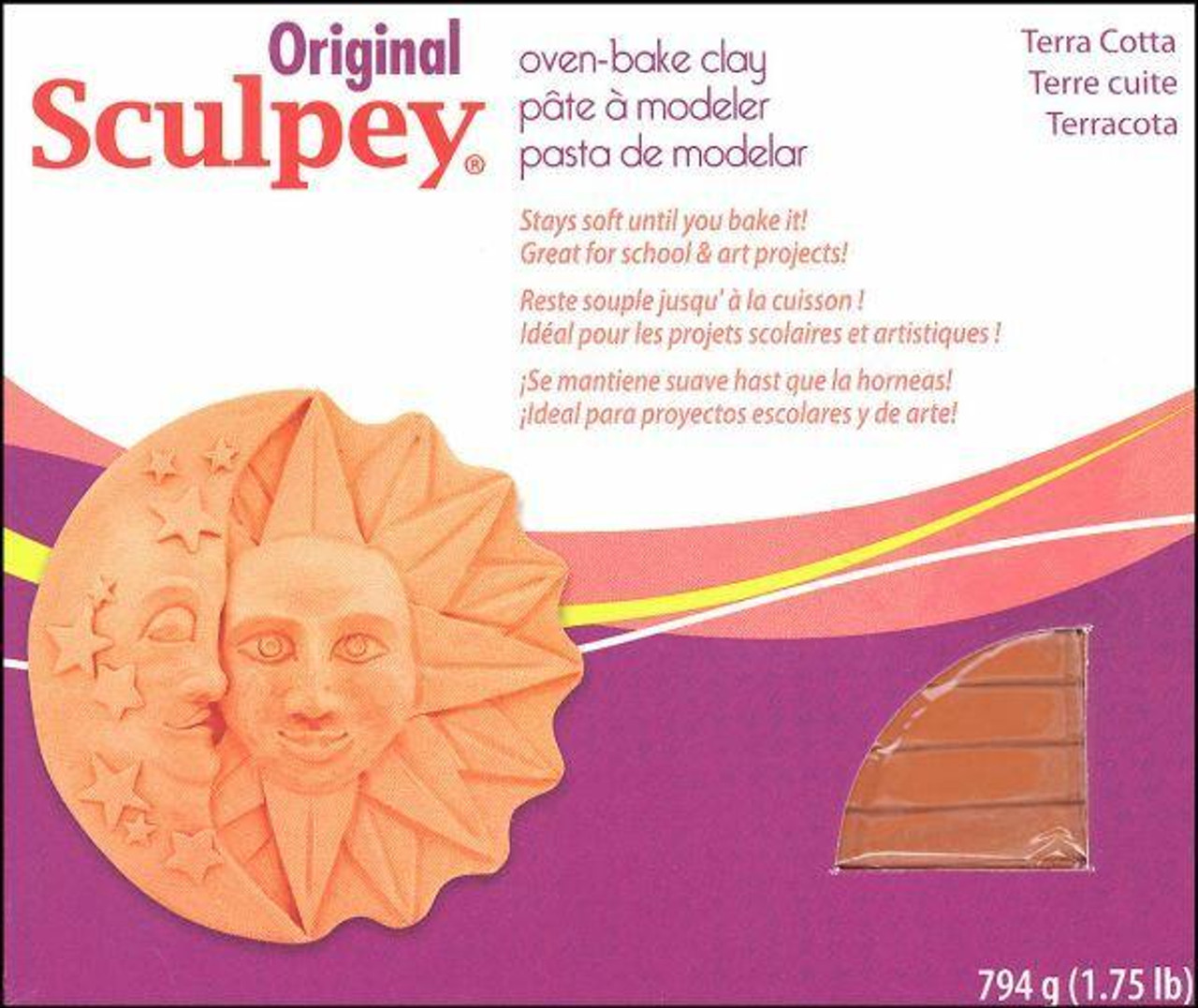 Original Sculpey Oven-Bake Clay - Terra-Cotta- 1.75 lb. - Sam Flax Atlanta