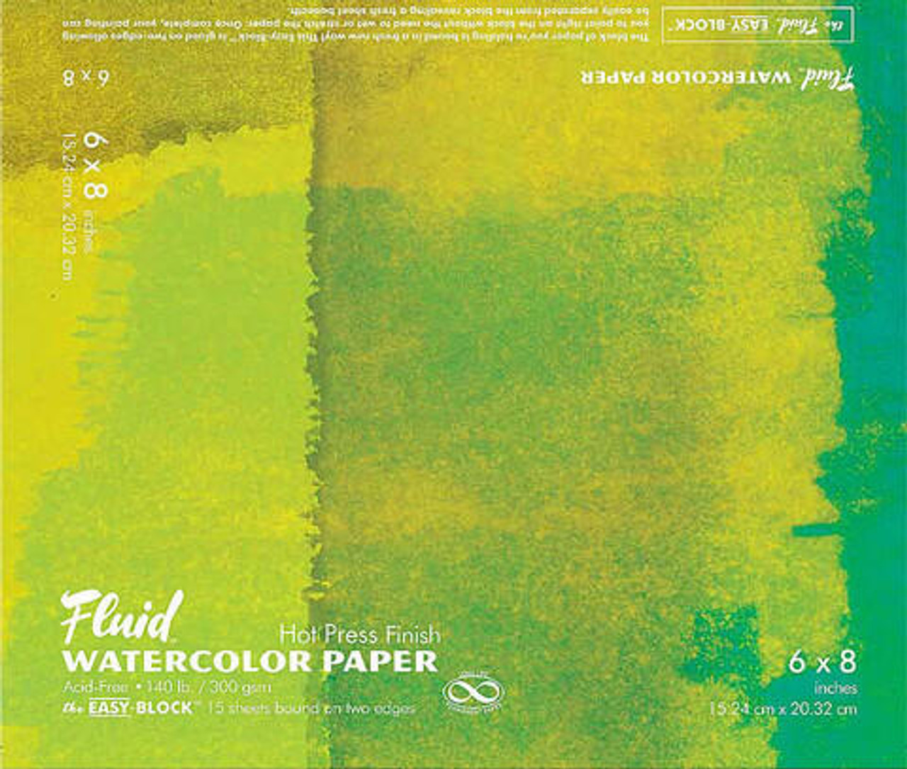 Fluid Watercolor Paper Block - Hot-Press - 4 x 6 - 15 Shts. - Sam Flax  Atlanta