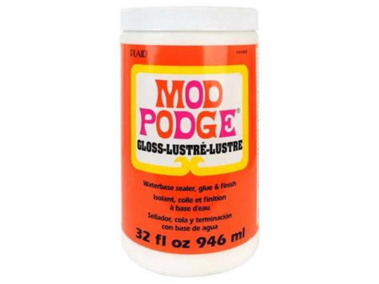 Plaid Mod Podge Craft Glue, Gloss, Sealer & Finisher, Water-Based, 32 oz.