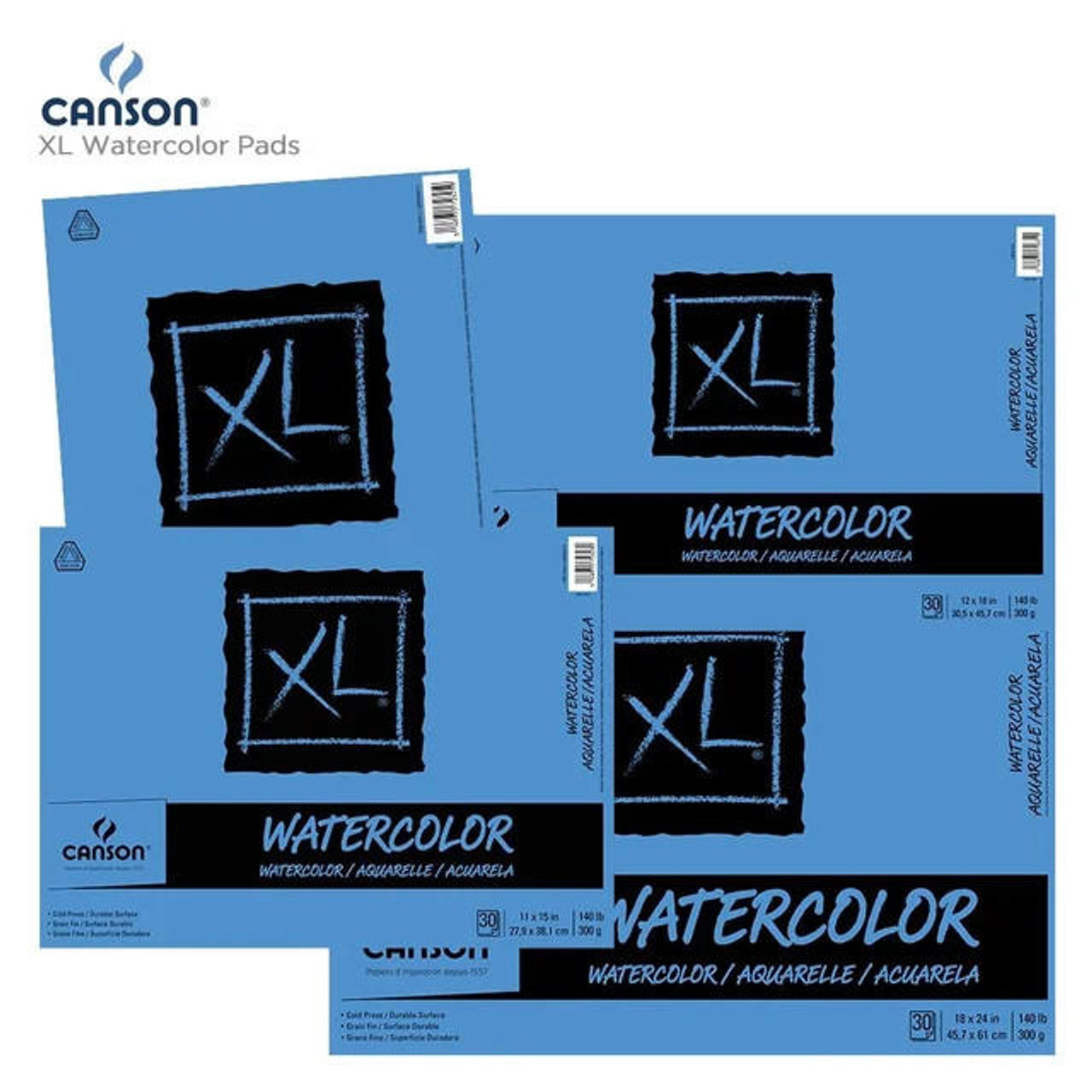 Canson Montval Watercolor Paper Pad 140 lbs., 12 Sheets - 18 x 24