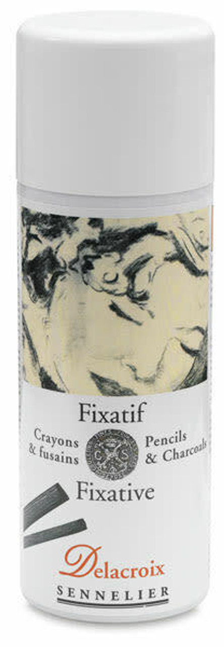 Sennelier Delacroix Pencil & Charcoal Fixative, Aerosol Spray
