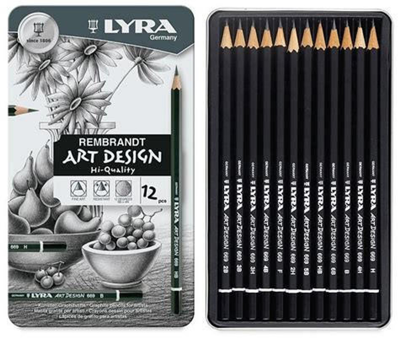 Buy 12pc Rembrandt Sketching Art Specials Tin Lyra, Drawing Set