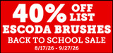 Escoda Paint Brushes 40% off list