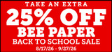 Bee Paper Extra 25% off