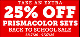 Prismacolor Pencil Sets Extra 25% off