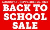 Fall Back to School Sale