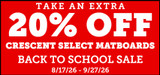 Crescent Select Matboards Extra 20% off
