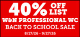 W&N Professional Watercolor 40% off list