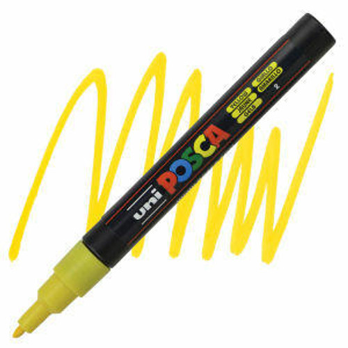 posca POSCA Paint Marker, PC-3M Fine Bullet, Yellow