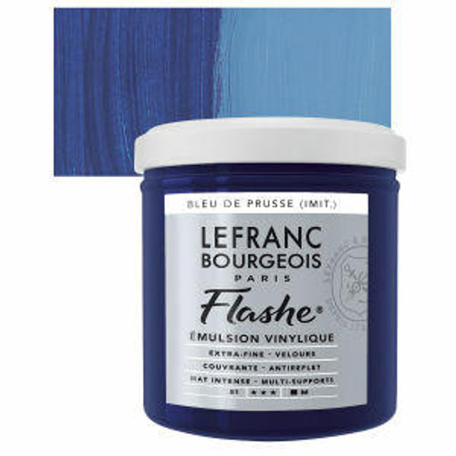 lefranc and bourgeois Flashe Matte Artists Color, 125ml, Prussian Blue Hue