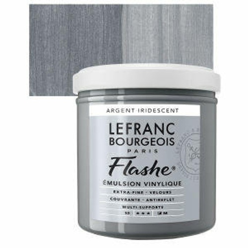 lefranc and bourgeois Flashe Matte Artists Color, 125ml, Iridescent Silver