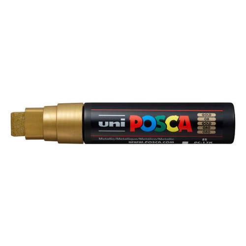 posca POSCA Paint Marker, PC-17K Extra Broad Rectangular Chisel, Gold 