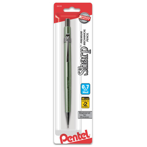  Pentel Sharp Mechanical Pencil, .7mm, Metallic Celadon 