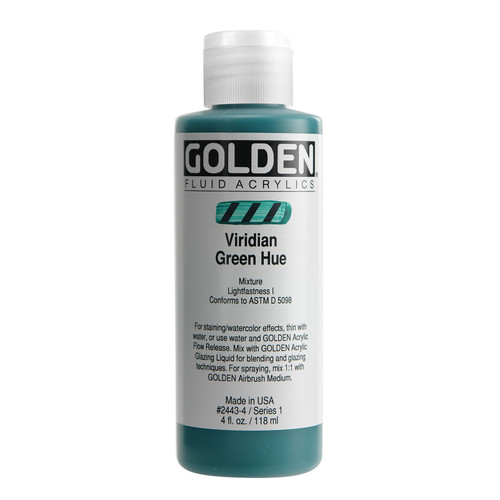 Golden Artist Colors Fluid Viridian Green 4oz