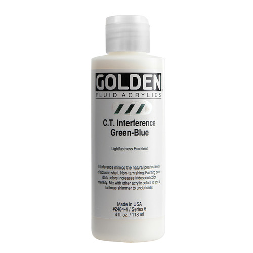 Golden Artist Colors Fluid Interference Green-Blue 4oz