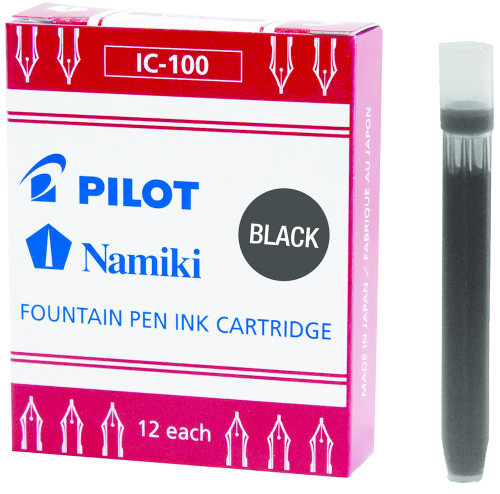 PILOT CORP OF AMERICA Pilot Namiki Ink Cartridges, Black, 12/Pkg