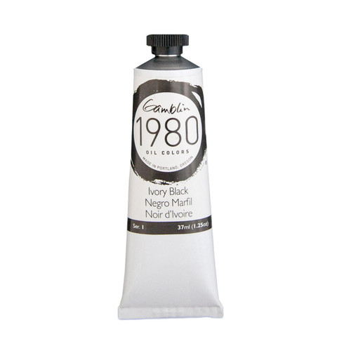 Gamblin Artist's Colors Gamblin 1980 Oil Color, 37ml, Ivory Black