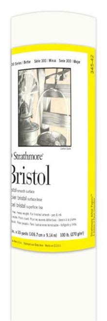 Strathmore Fine Art Rolls, 300 Series, Bristol, Smooth Surface, 42" x 10 yds.