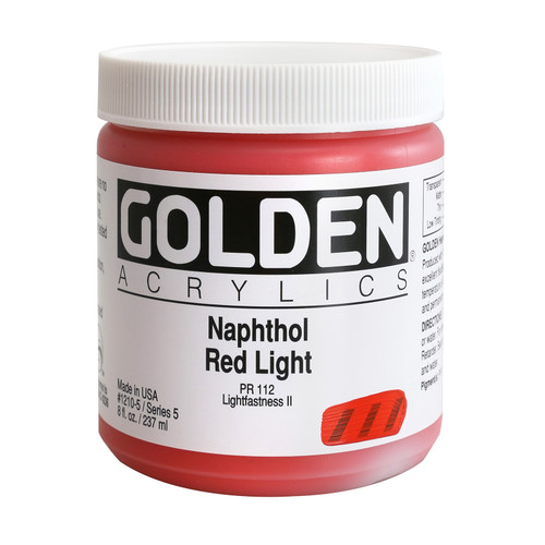 Golden Artist Colors Heavy Body Naphthol Red Light 8oz