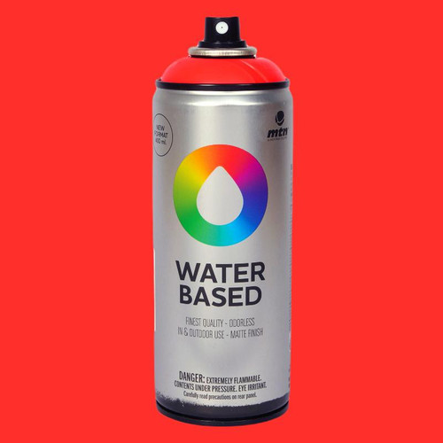 MTN Water-Based Spray Paint, 300mL, Fluorescent Red   MTN Water-Based Spray Paint, 300mL, Fluorescent Red