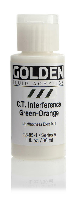 Golden Artist Colors Fluid Interference Green-Orange 1oz