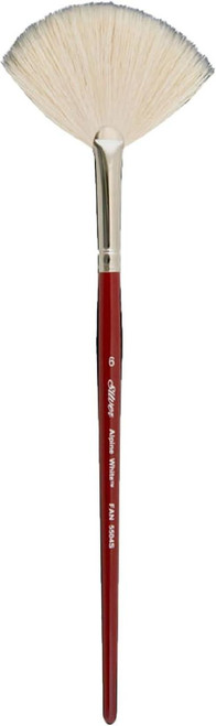 Silver Brush Alpine White Goat Hair Fan 6 