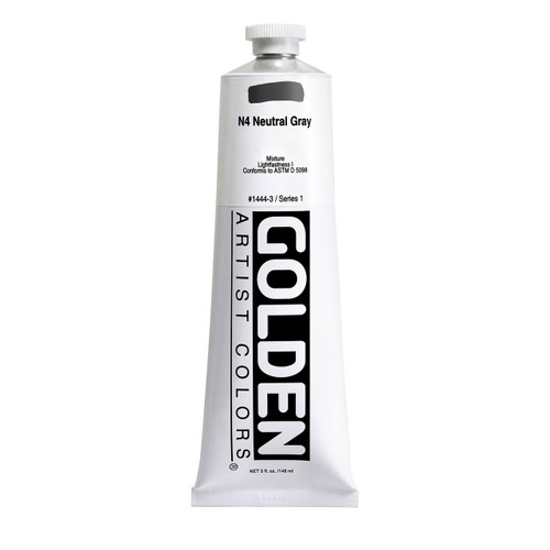 Golden Artist Colors Golden Heavy Body Acrylic, 5oz., Neutral Grey N4 