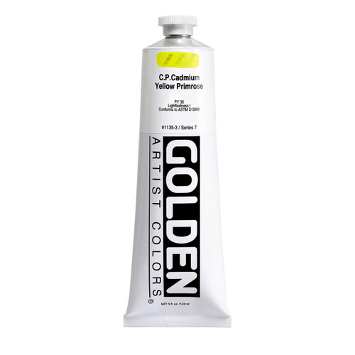 Golden Artist Colors Golden Heavy Body Acrylic, 5oz., C.P. Cadmium Yellow Primrose 