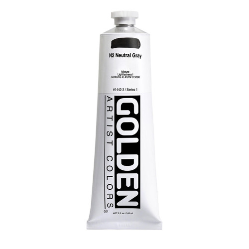 Golden Artist Colors Golden Heavy Body Acrylic, 5oz., Neutral Grey N2 