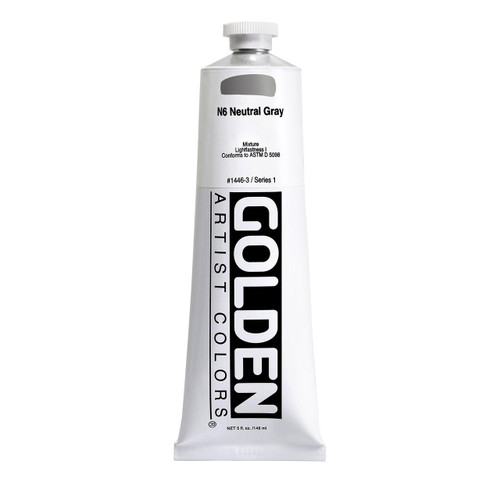 Golden Artist Colors Golden Heavy Body Acrylic, 5oz., Neutral Grey N6 