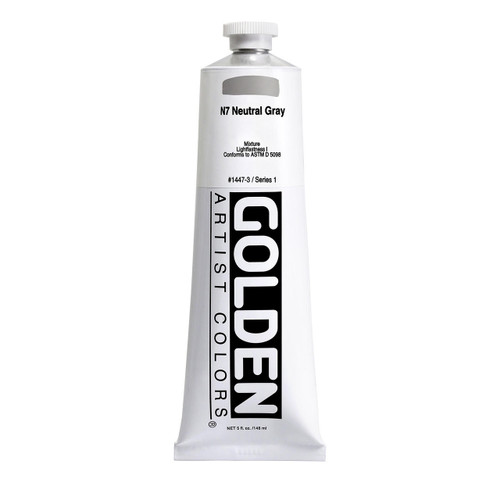 Golden Artist Colors Golden Heavy Body Acrylic, 5oz., Neutral Grey N7 