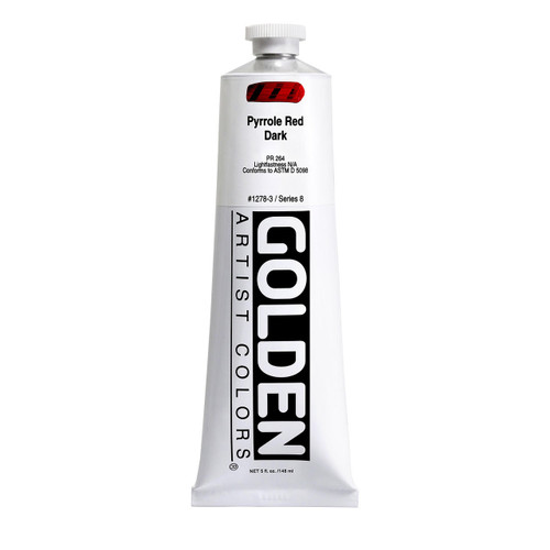 Golden Artist Colors Golden Heavy Body Acrylic, 5oz., Pyrrole Red Dark 