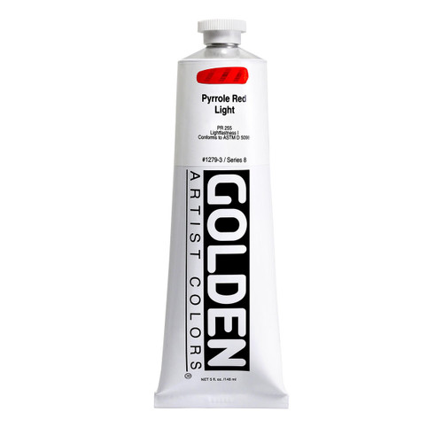 Golden Artist Colors Golden Heavy Body Acrylic, 5oz., Pyrrole Red Light 