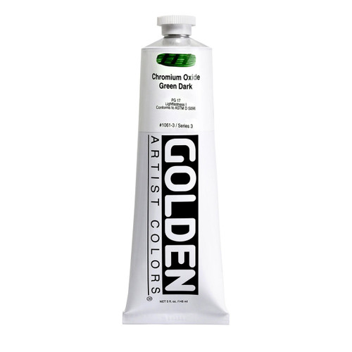 Golden Artist Colors Golden Heavy Body Acrylic, 5oz., Chromium Oxide Green Dark 