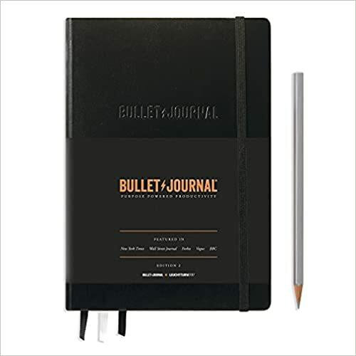 Leuchtturm 1917 Hardcover Notebook Black, Bullet Journal - Edition 2, Medium A5, 120 g/m paper