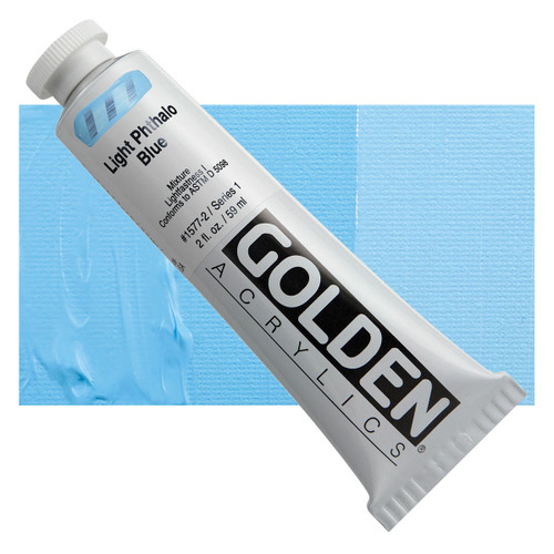 Golden Artist Colors Golden Heavy Body Acrylic, 2oz., Light Phthalo Blue 