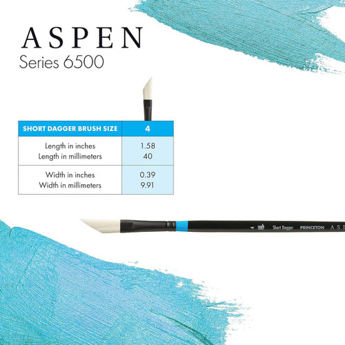 Princeton Artist Brush Company Aspen 6500 Short Dagger 4 