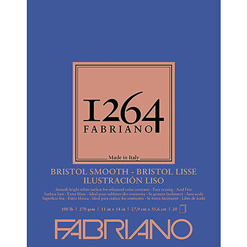 Fabriano 1264 Bristol Smooth Pad, 9x12