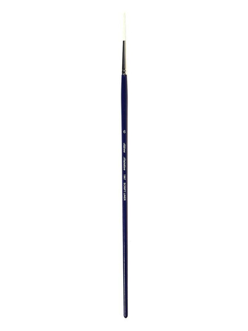 Silver Brush Bristlon White Synthetic Long Handle Script Liner 6 