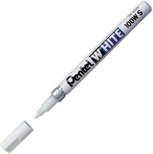  Pentel Fine Opaque White Oil-Based Marker 