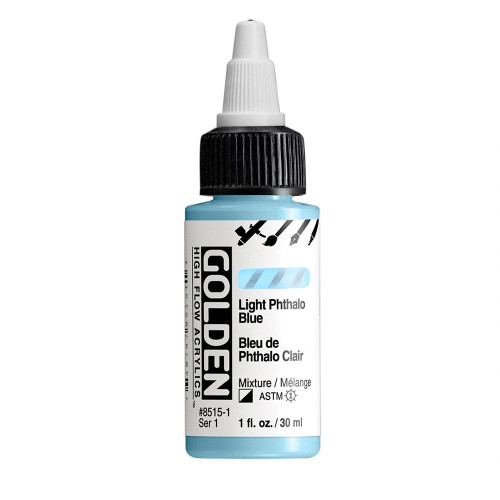 Golden Artist Colors High Flow Light Phthalo Blue 1oz