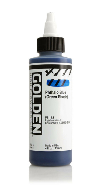 Golden Artist Colors High Flow Phthalo Blue Green Shade 4oz